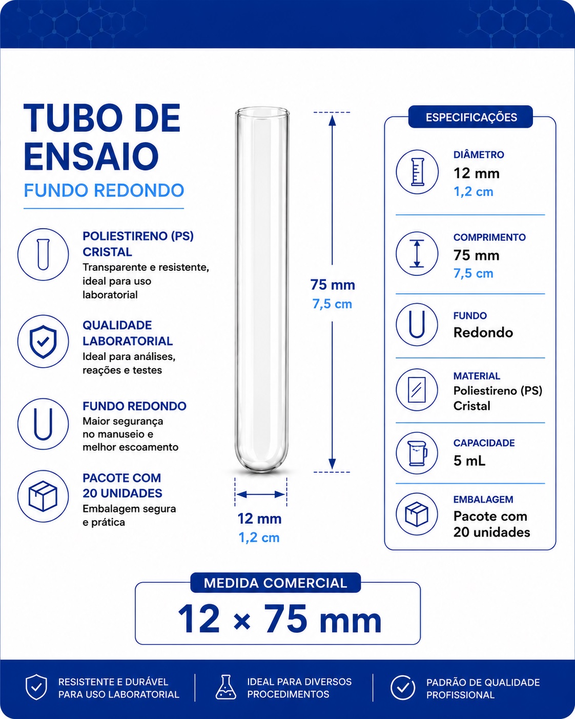 tubo 12x75 poliestireno folder bco gpt