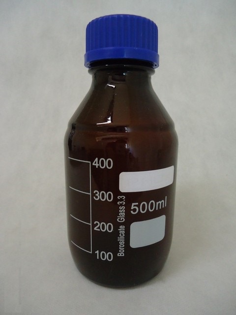 Frasco Reagente Vidro Boro 3.3 C/tampa Rosca Ambar - 2000 Ml