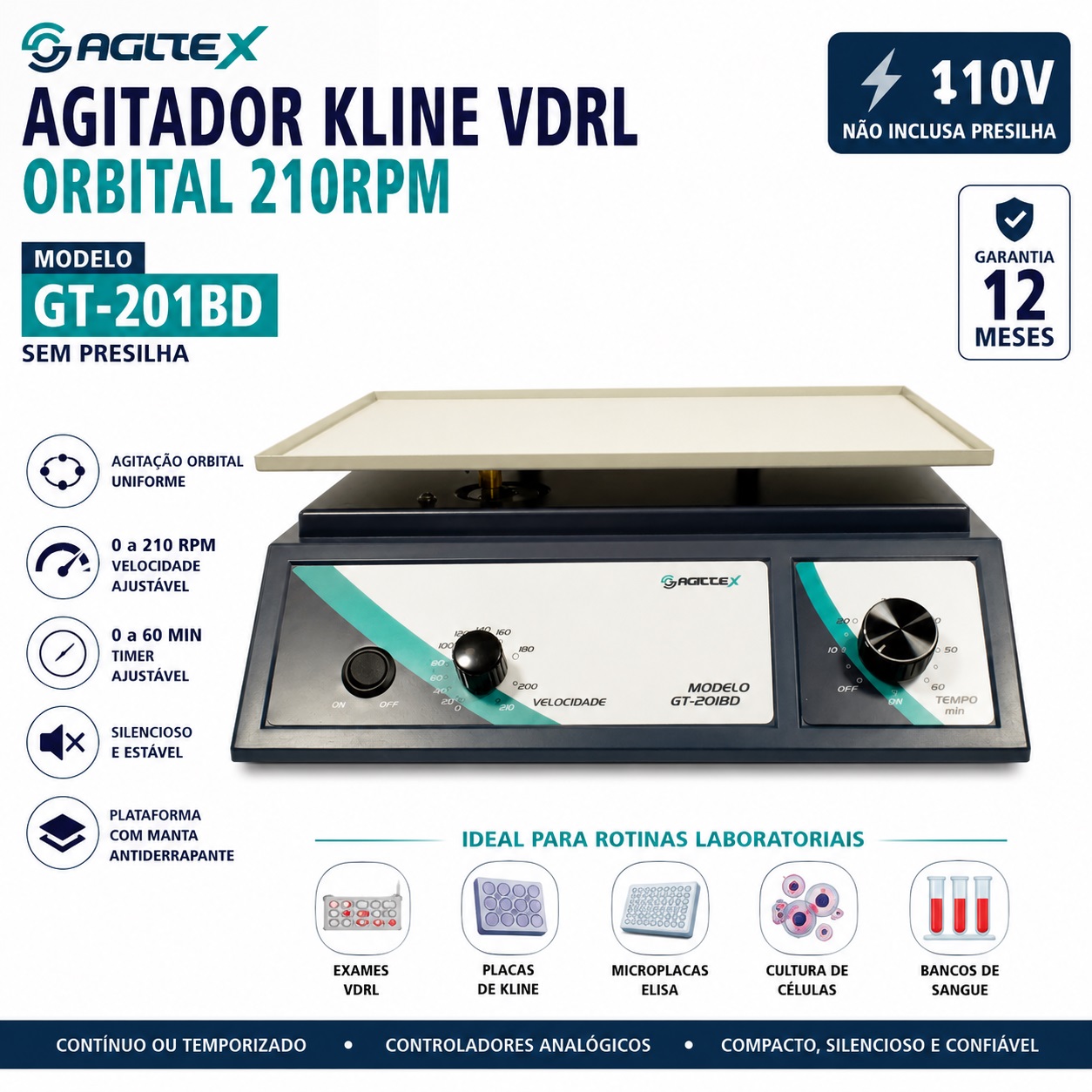 agitador gt201 bd 110v folder gpt