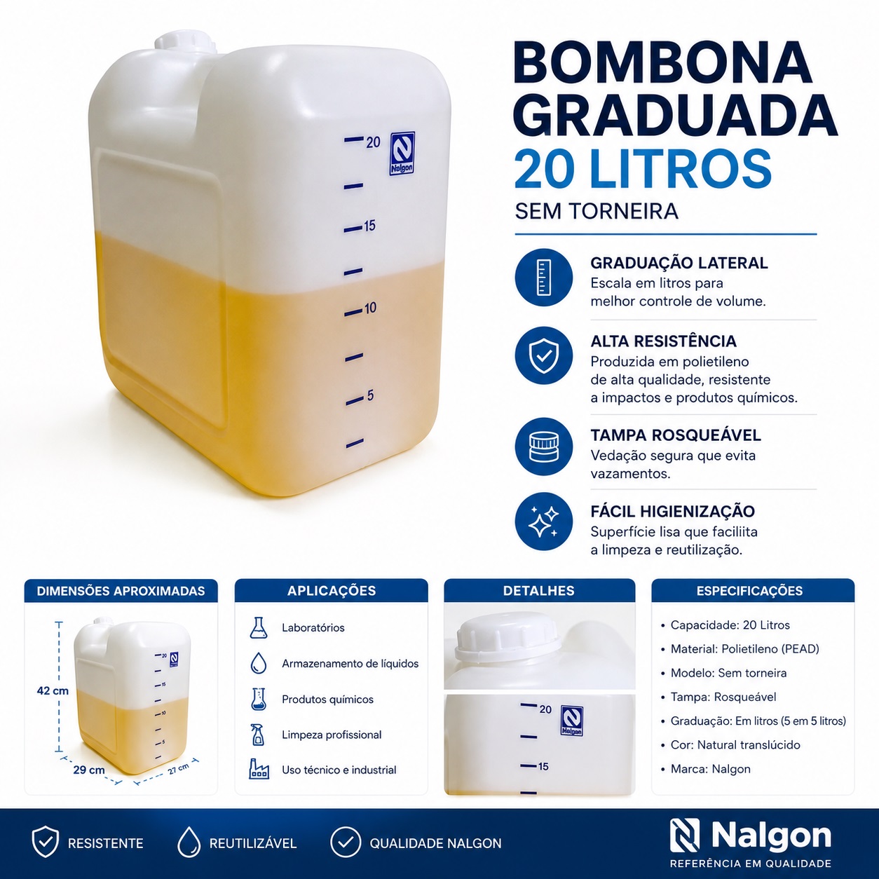 bombona nalgon 20 l sem torneira gpt