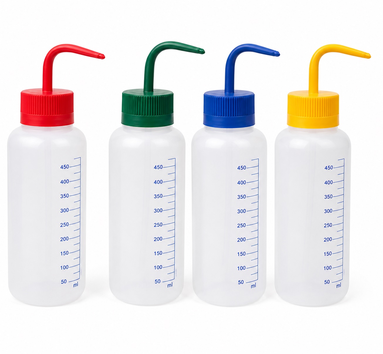 kit 4 pissetas 500 ml graduado fundo branco