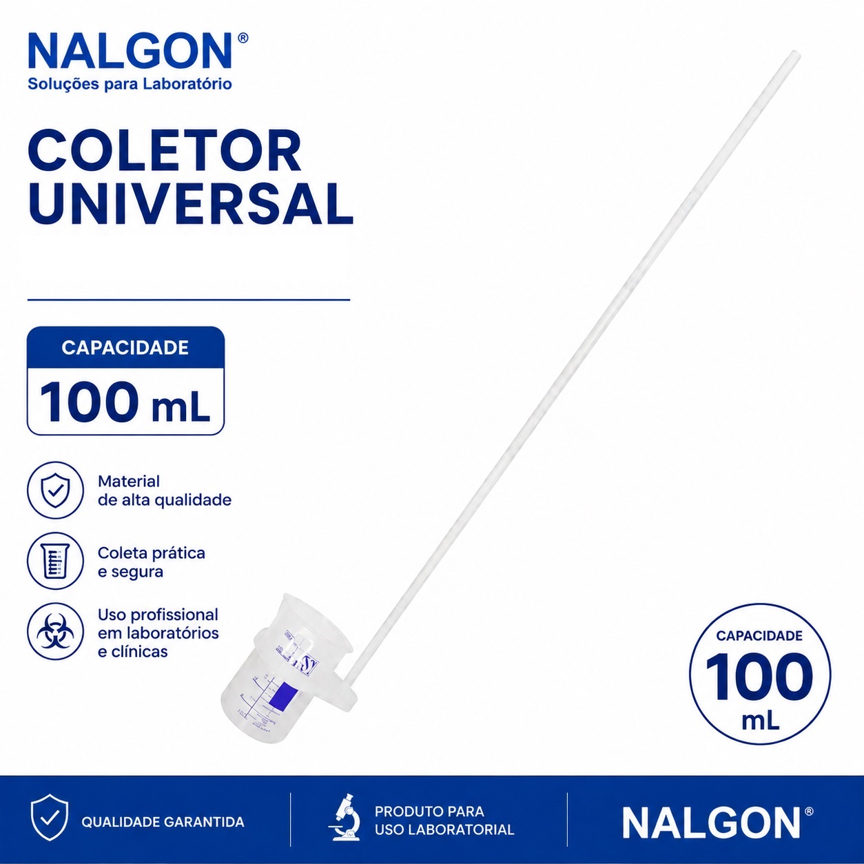 coletor amostra 100 ml folder gpt