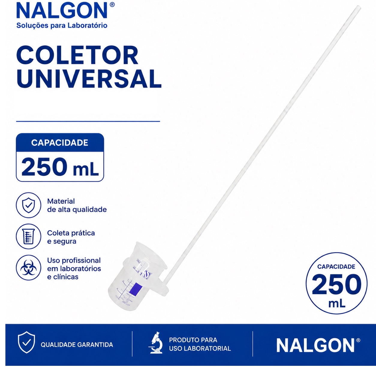 coletor amostra 250 ml folder gpt
