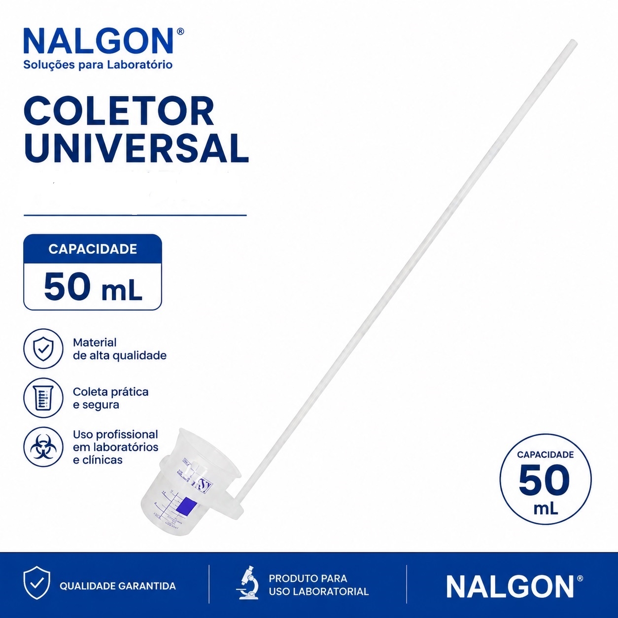 coletor amostra 50 ml folder gpt