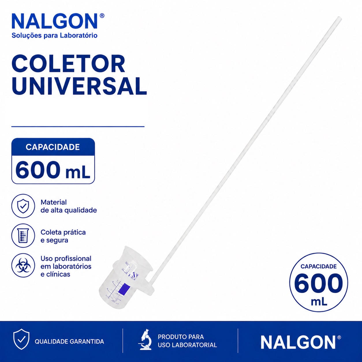 coletor amostra 600 ml folder gpt