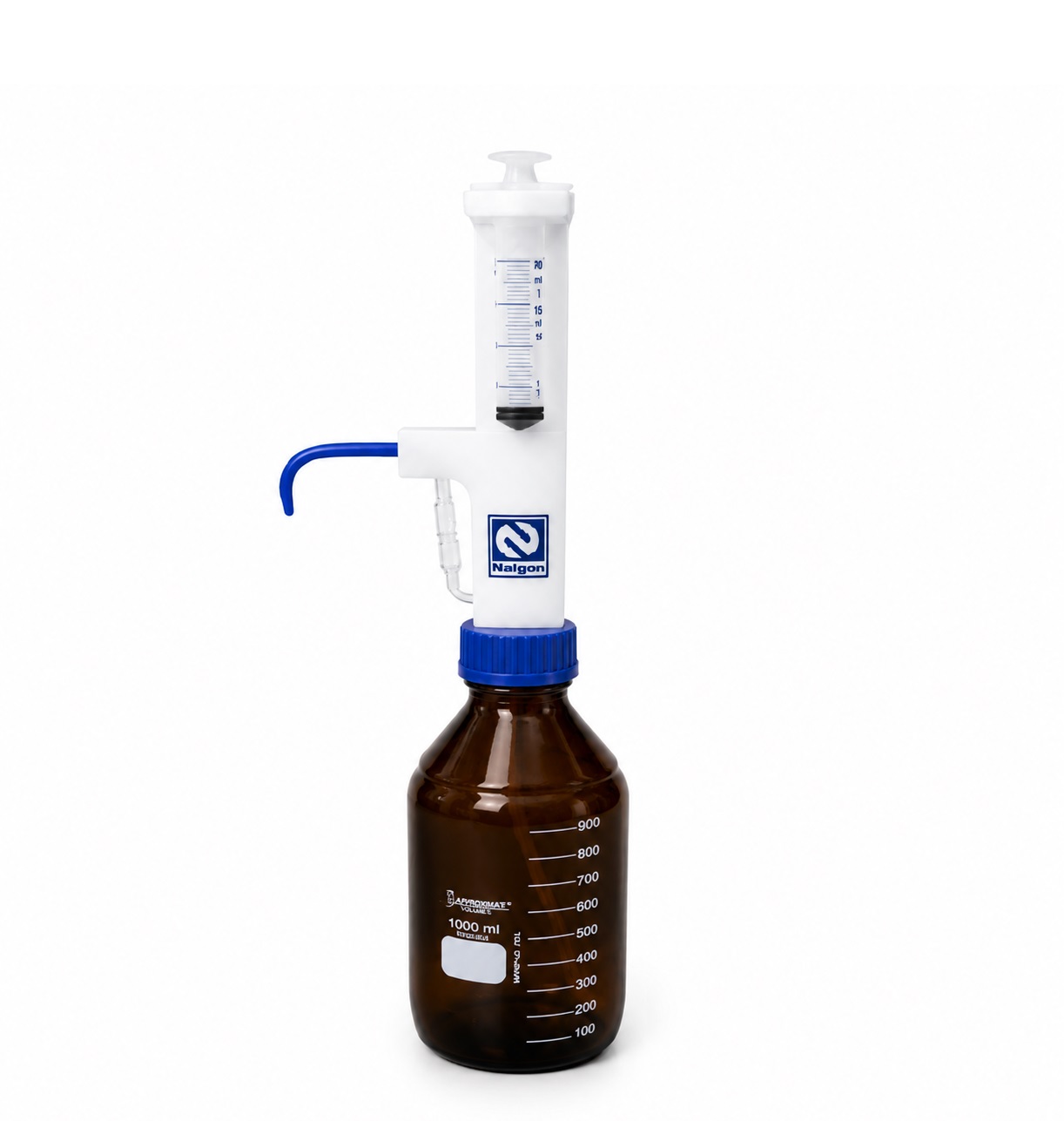 repipetador vidro ambar nalgon fundo branco