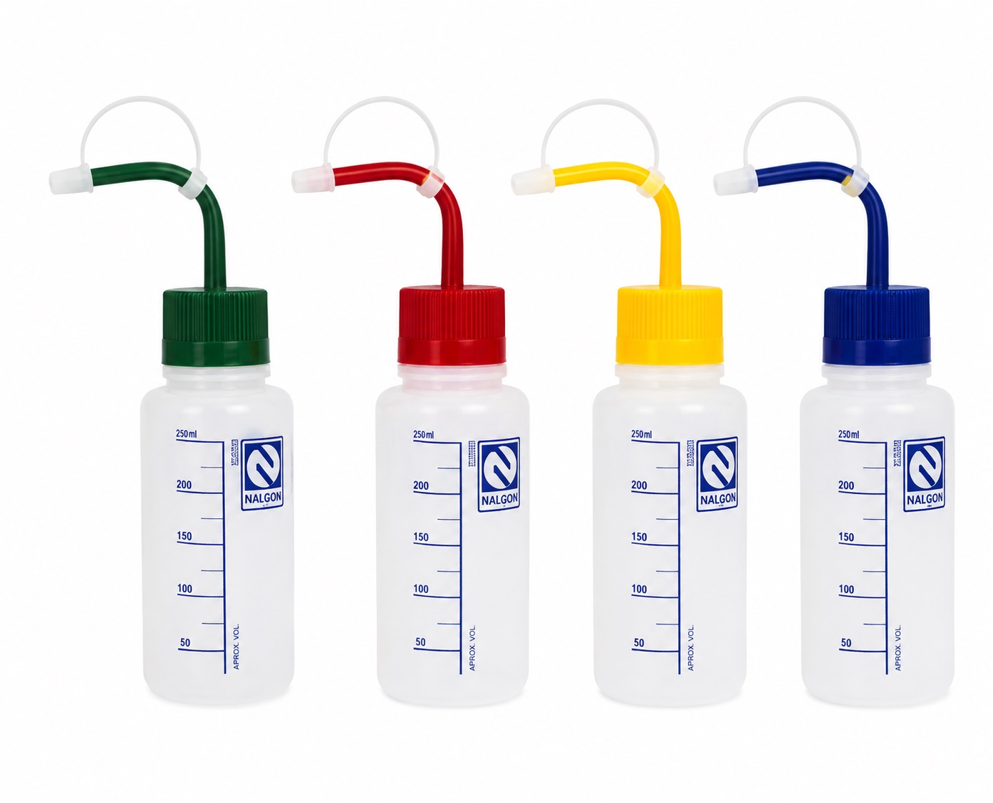 kit 4 pissetas 250 ml graduado fundo branco